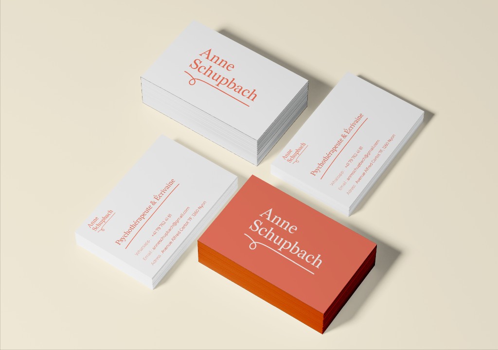 Anne Schupbach business card mockups