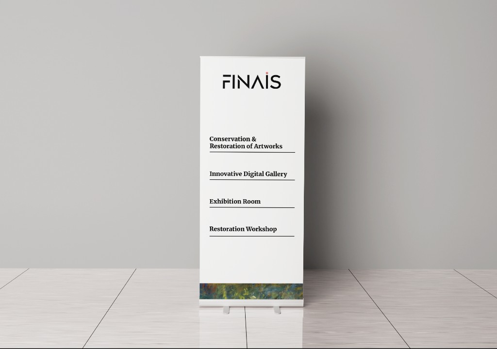 Finais standing sign mockup