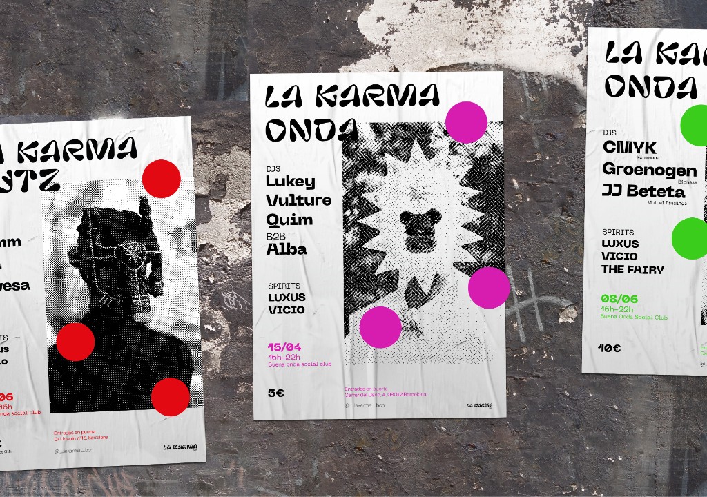 La Karma poster campaign on a wall