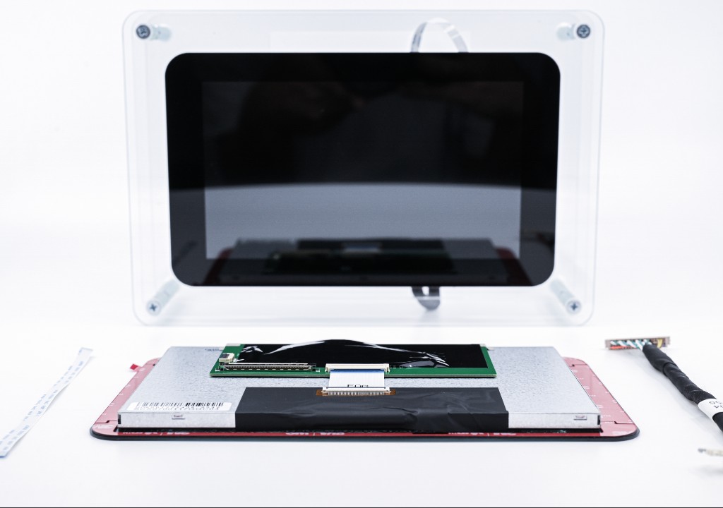 Custom transparent display front view