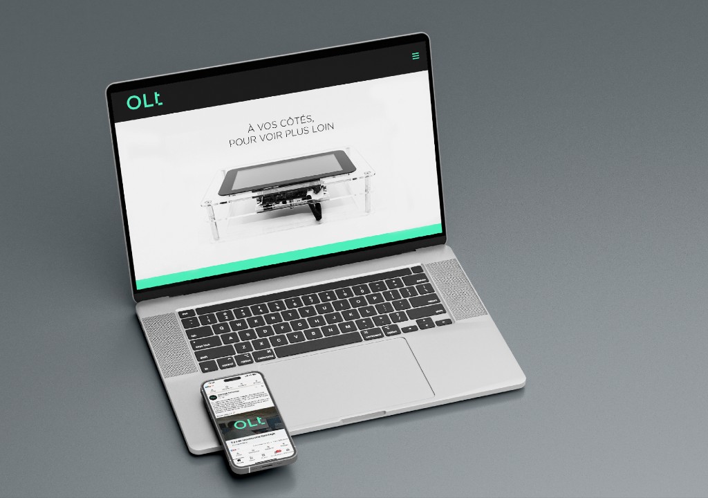 Opto Logic Technologie website on laptop and phone mockup