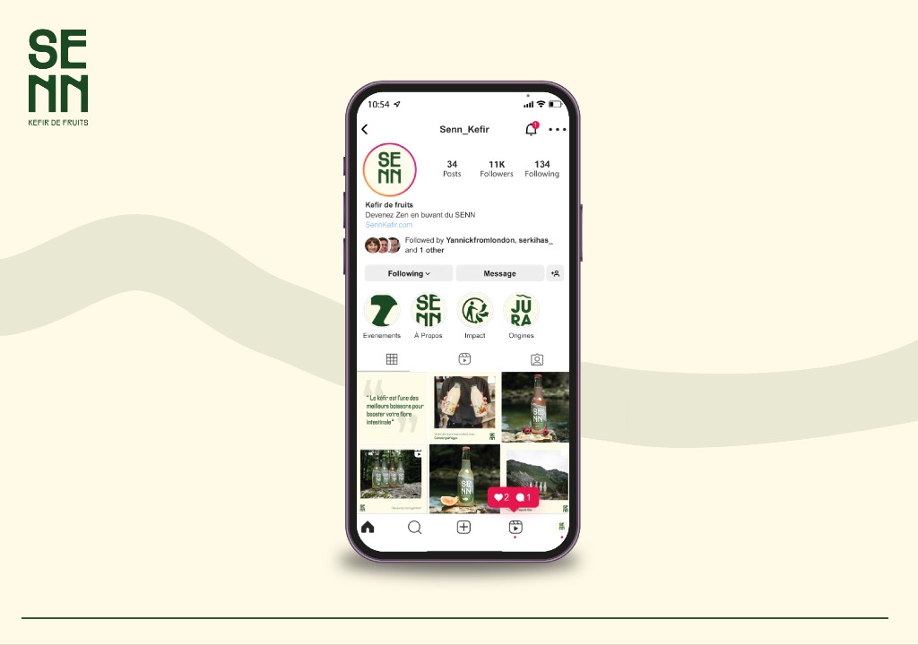 SENN social media profile mockup
