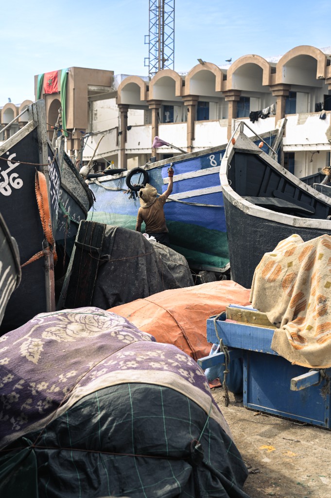 Photography by Hugo Landais, harbour boats, Morocco.